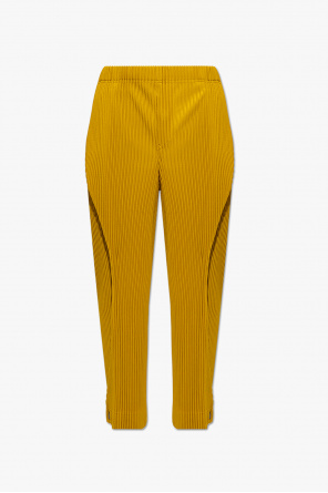 HOMME PLISSE 21AWプリーツパンツ-Yellow/1 HOMME PLISSE 21AWプリーツパンツ-Yellow/1 メンズ